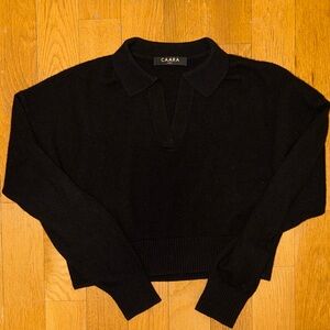 Women's Black Cropped Sweater